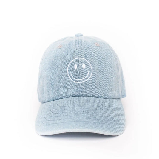 Denim Smiley Face Hat