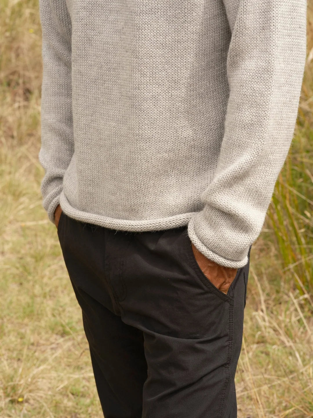 Fishermen Sweater - Pearl Grey