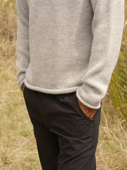 Fishermen Sweater - Pearl Grey