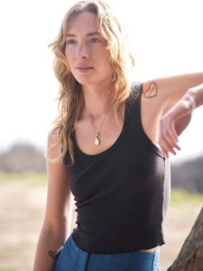 Hemp Rib Tank - True Black