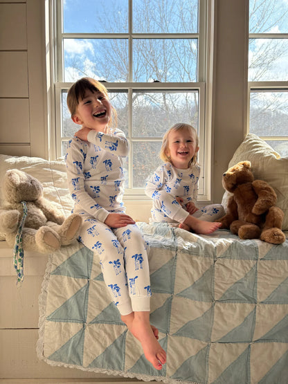 Pajama Set  - Cow | Marine