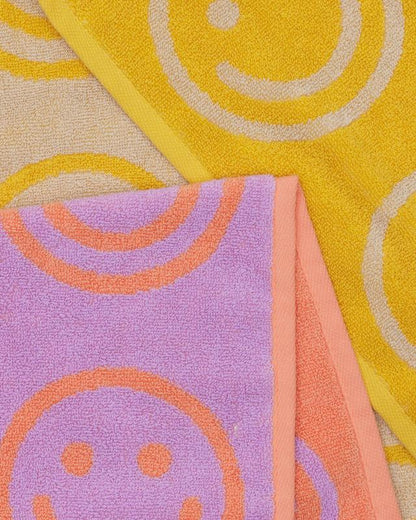Hand Towel Set of 2 - Happy Lilac Marigold.