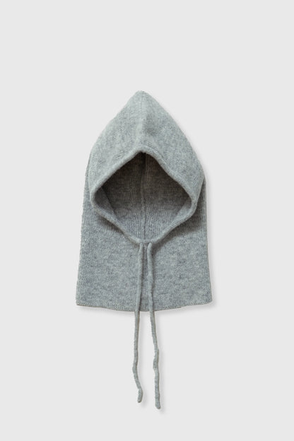 Knit Hood - Heather Grey