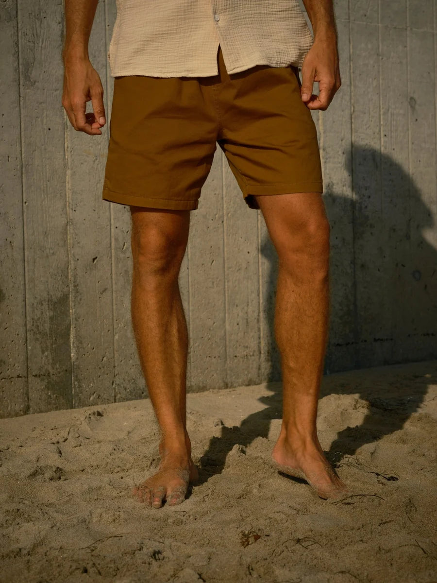 Lined Summer Shorts - Almond.