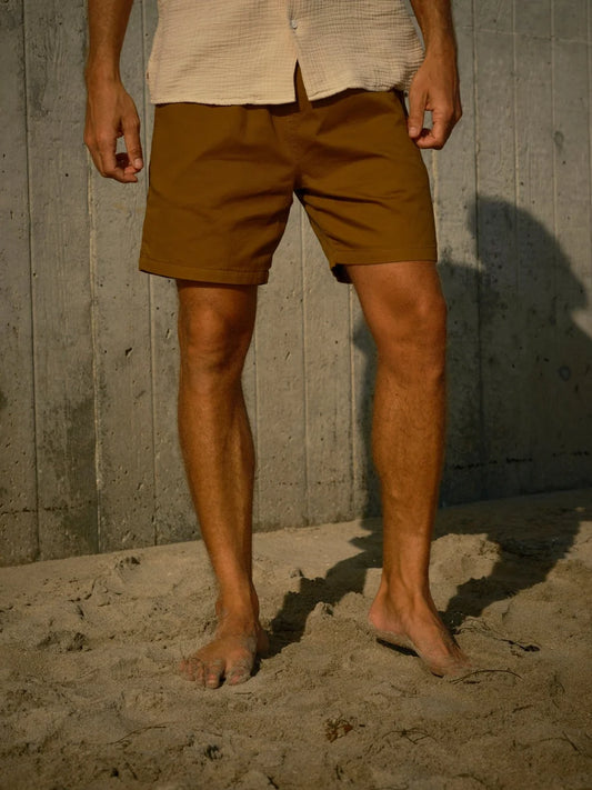 Lined Summer Shorts - Almond.