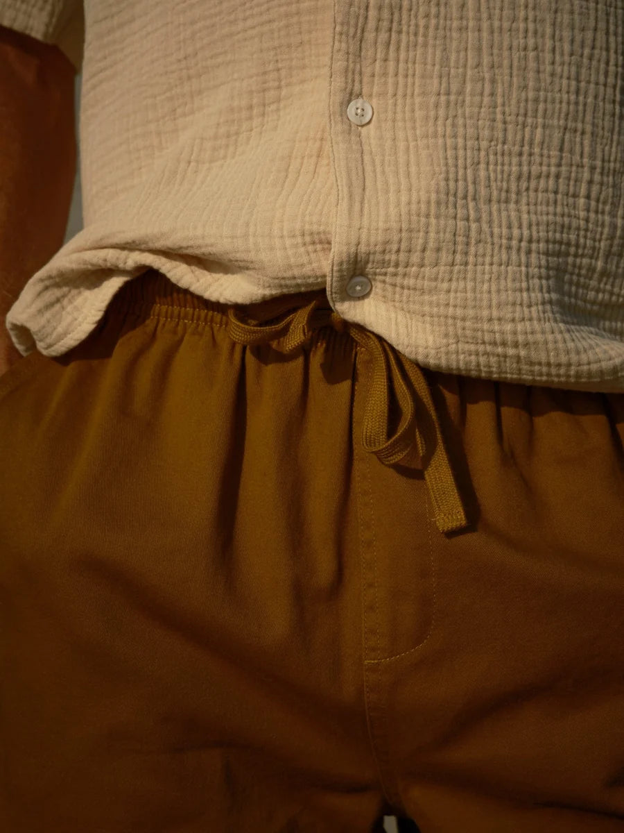 Lined Summer Shorts - Almond.