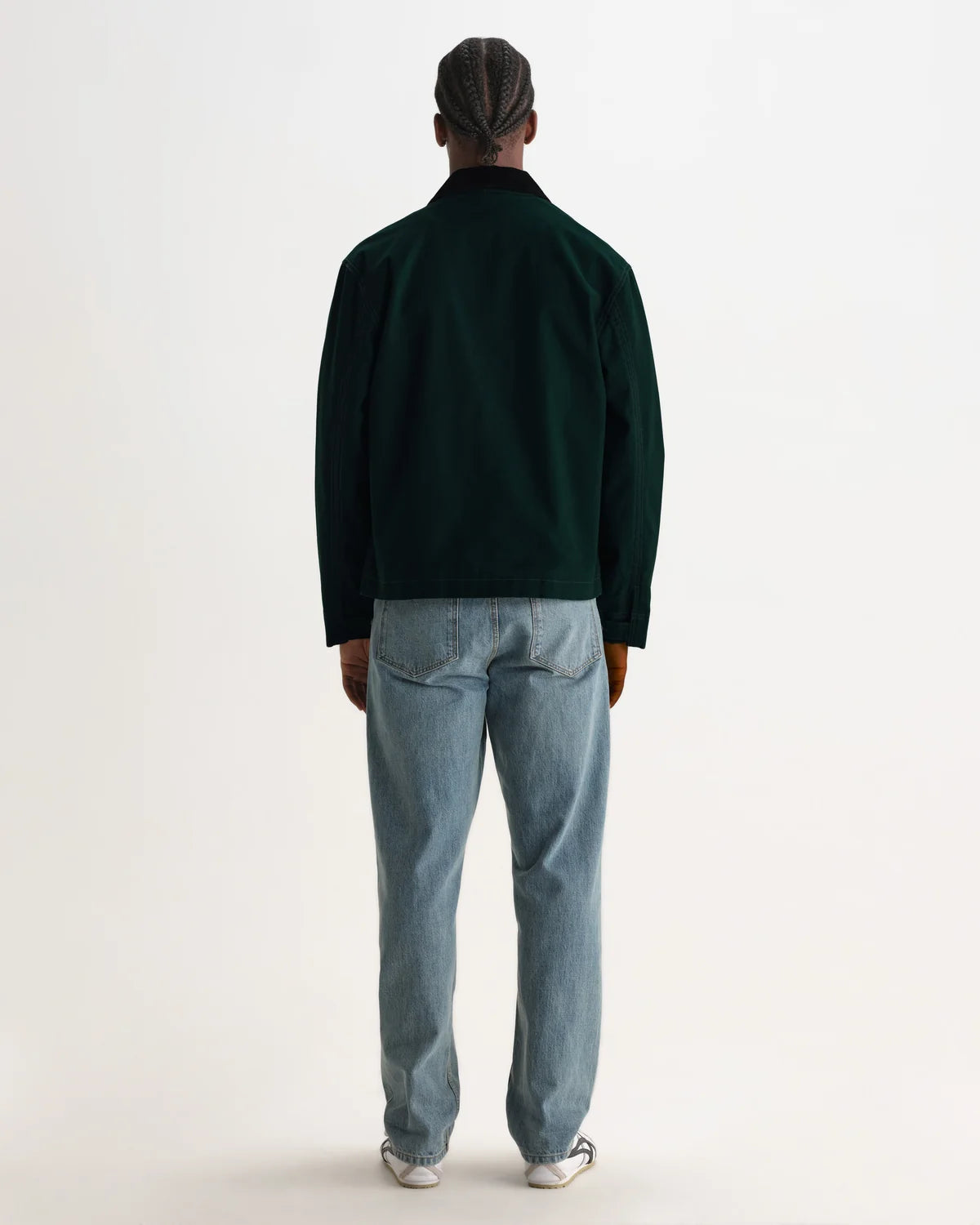 Mason Peached Canvas Work Jacket - Dark Green