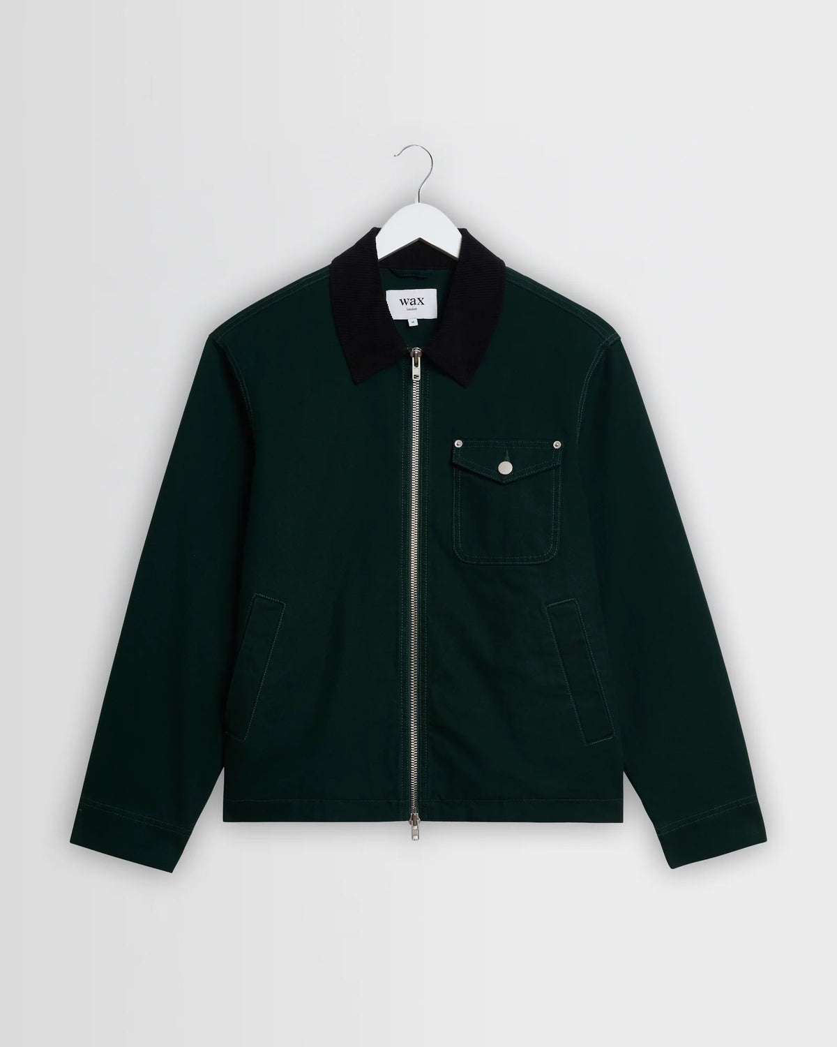Mason Peached Canvas Work Jacket - Dark Green