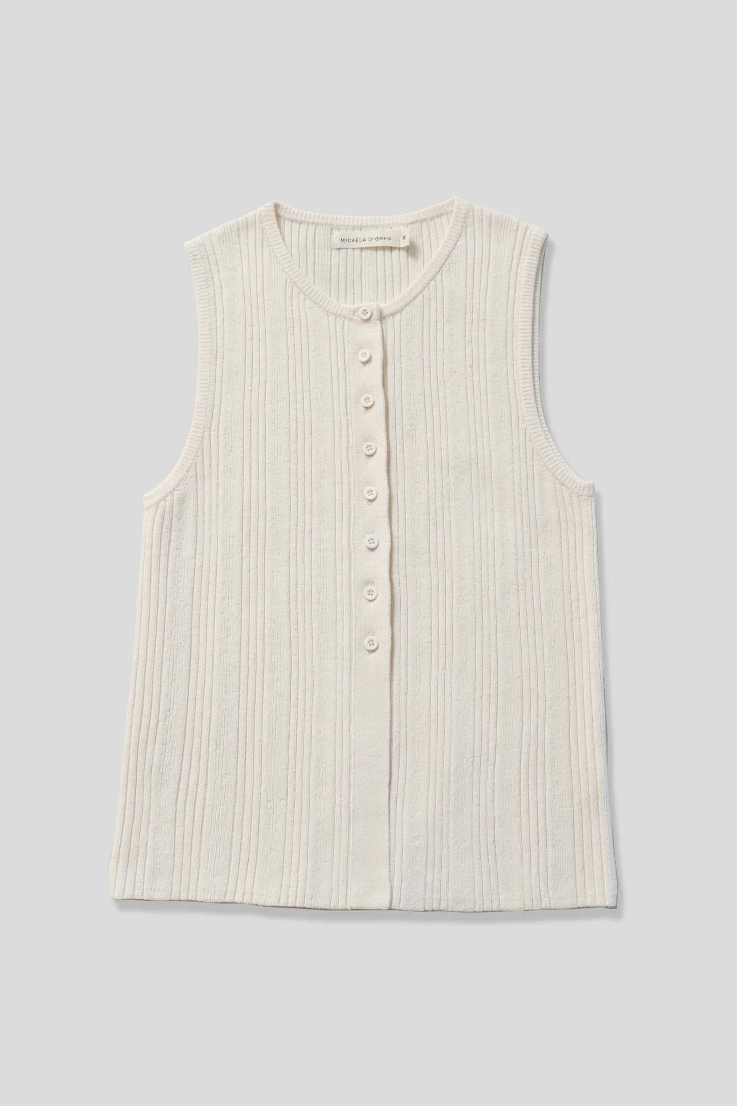 Cream Mix Rib Vest