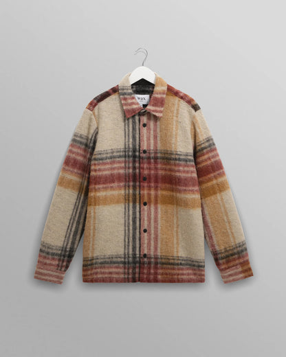 Nolan Overshirt Wool Blend Check - Natural/Muliticolor