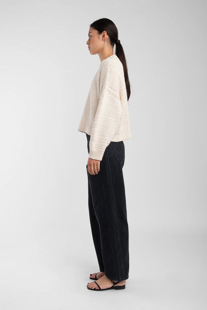 Cream Ribbon Sweater