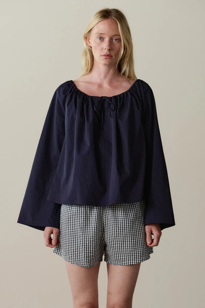 The Cotton Gingham Tap Short - Jet