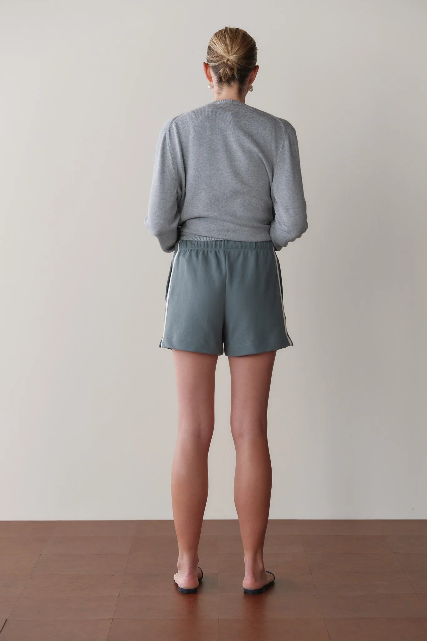 The Stripe Eco-Terry Short - Sage