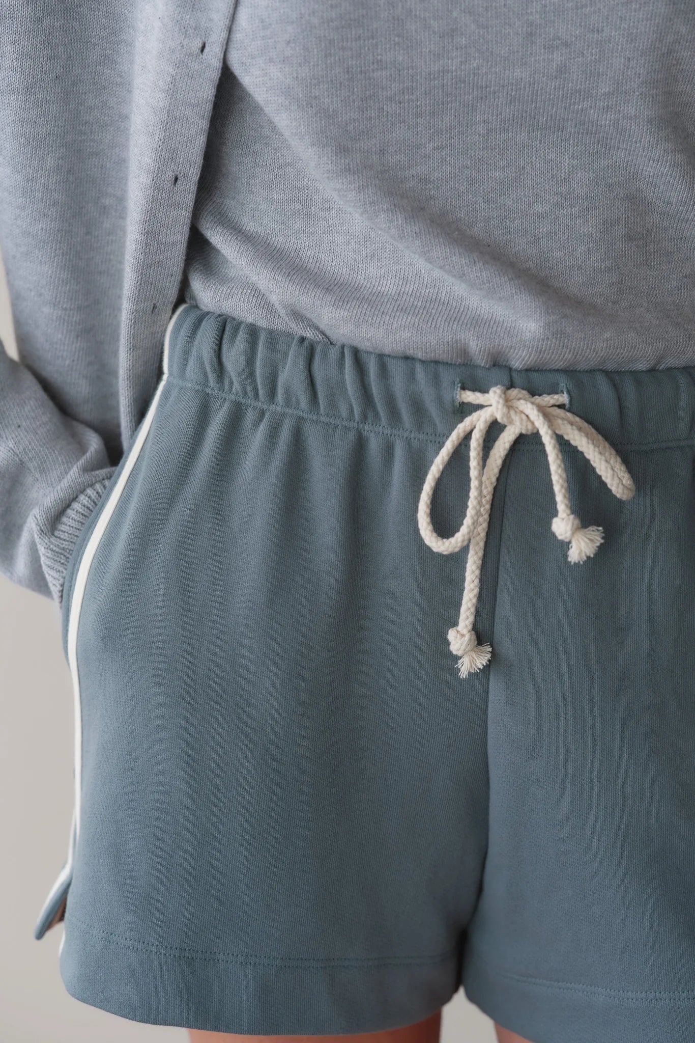 The Stripe Eco-Terry Short - Sage