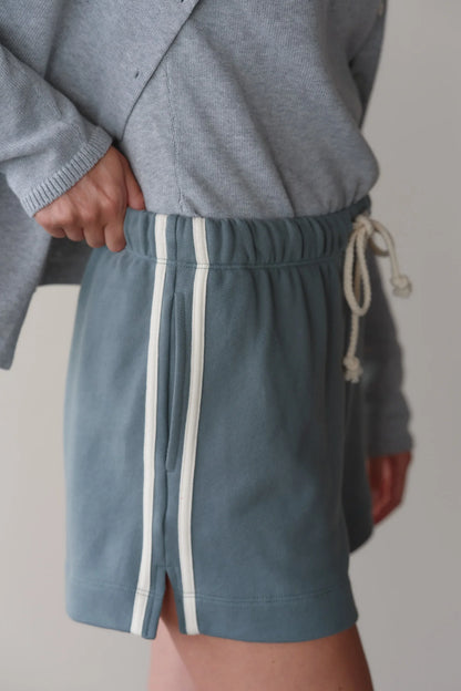 The Stripe Eco-Terry Short - Sage