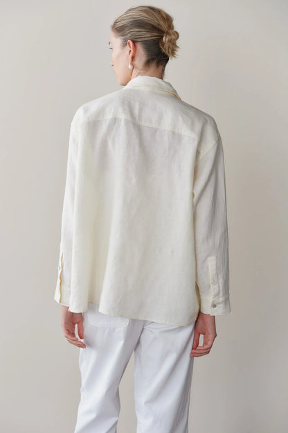 The Linen Relaxed Shirt - Creme