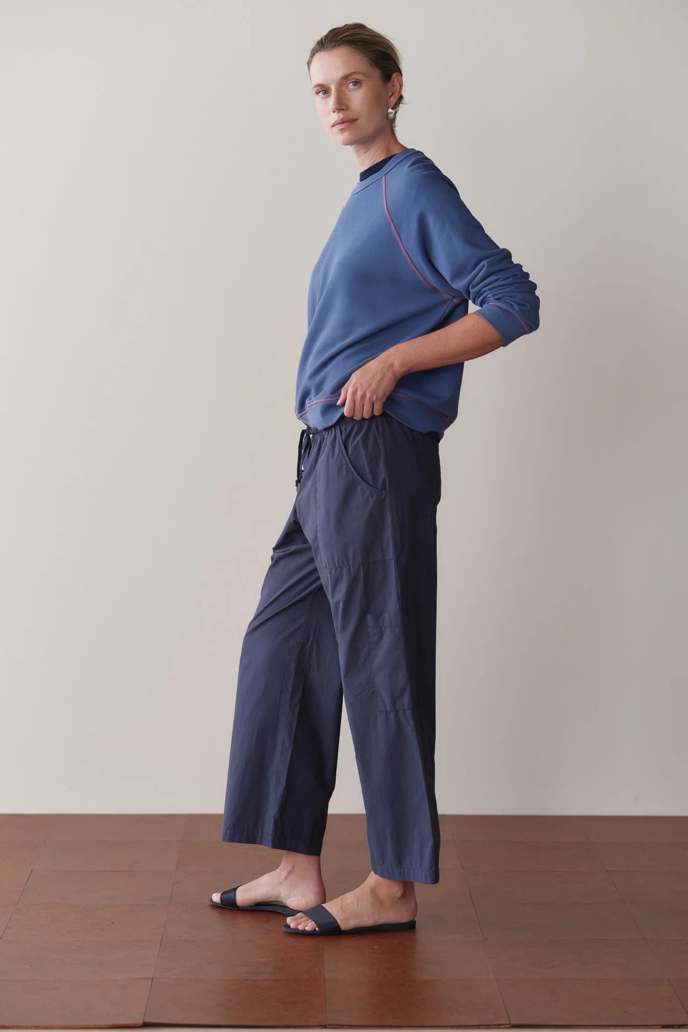 The Pop Drawstring Cargo Pant - Midnight