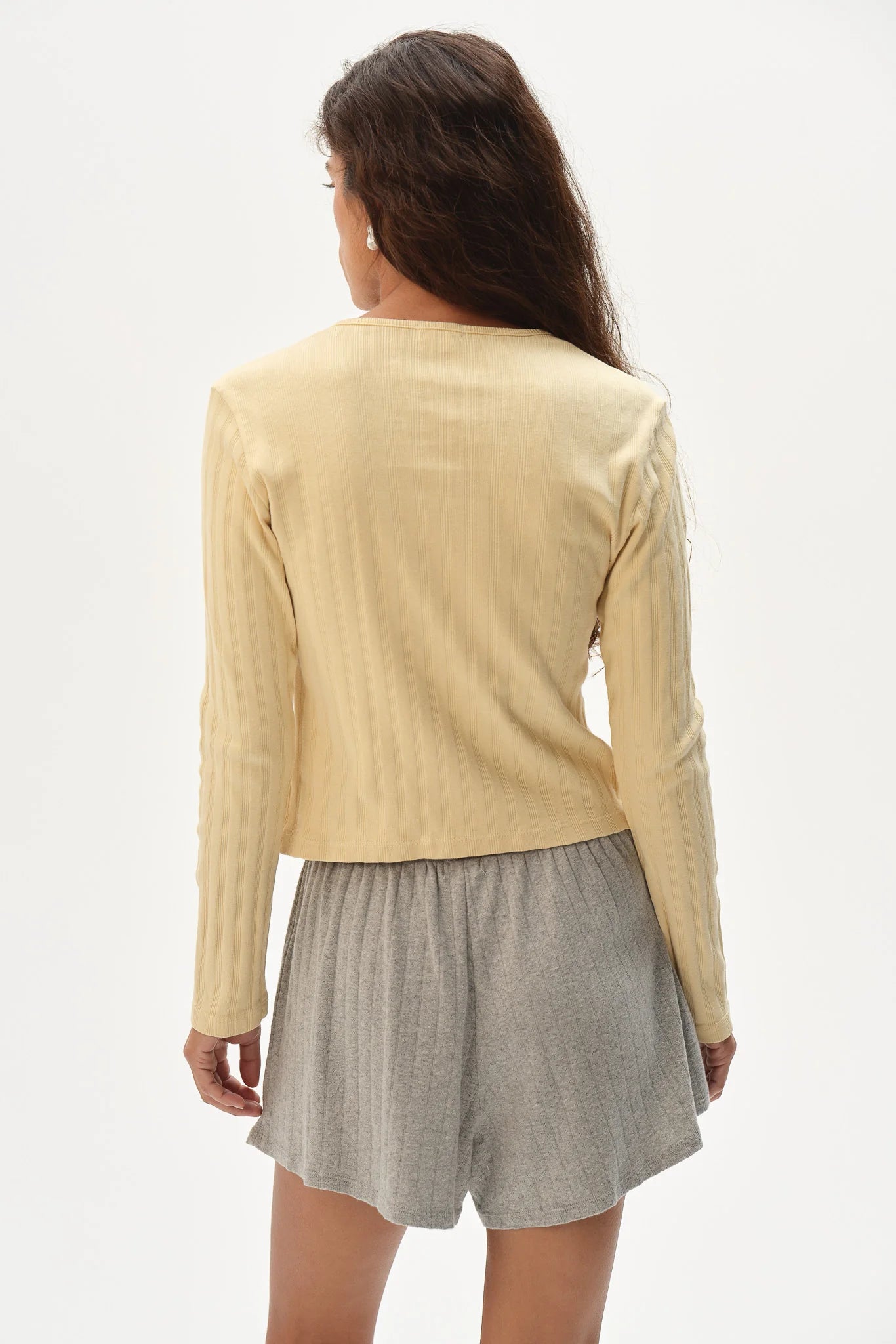 The Varied Rib Cardigan - Butter