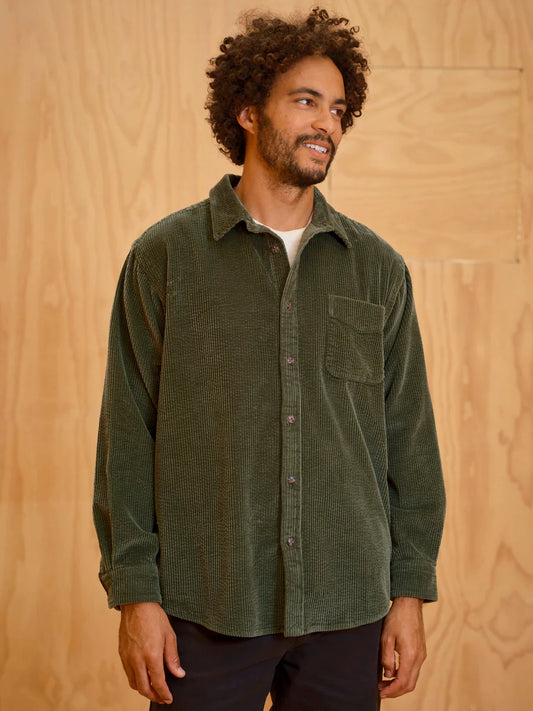 Thurston Shirt - Rover Green Corduroy