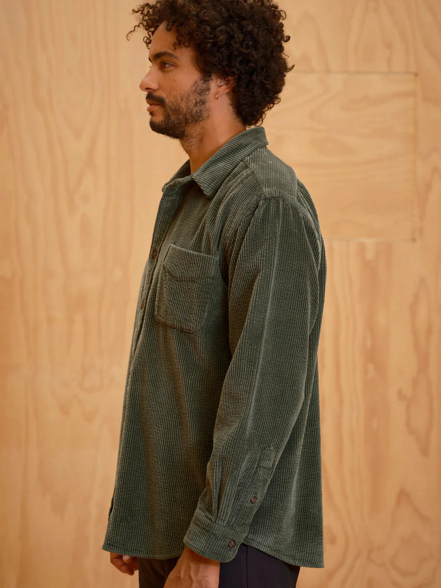 Thurston Shirt - Rover Green Corduroy