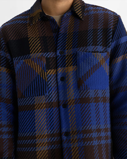 Whiting  -  Whiting Blue and Brown Bold Check Overshirt