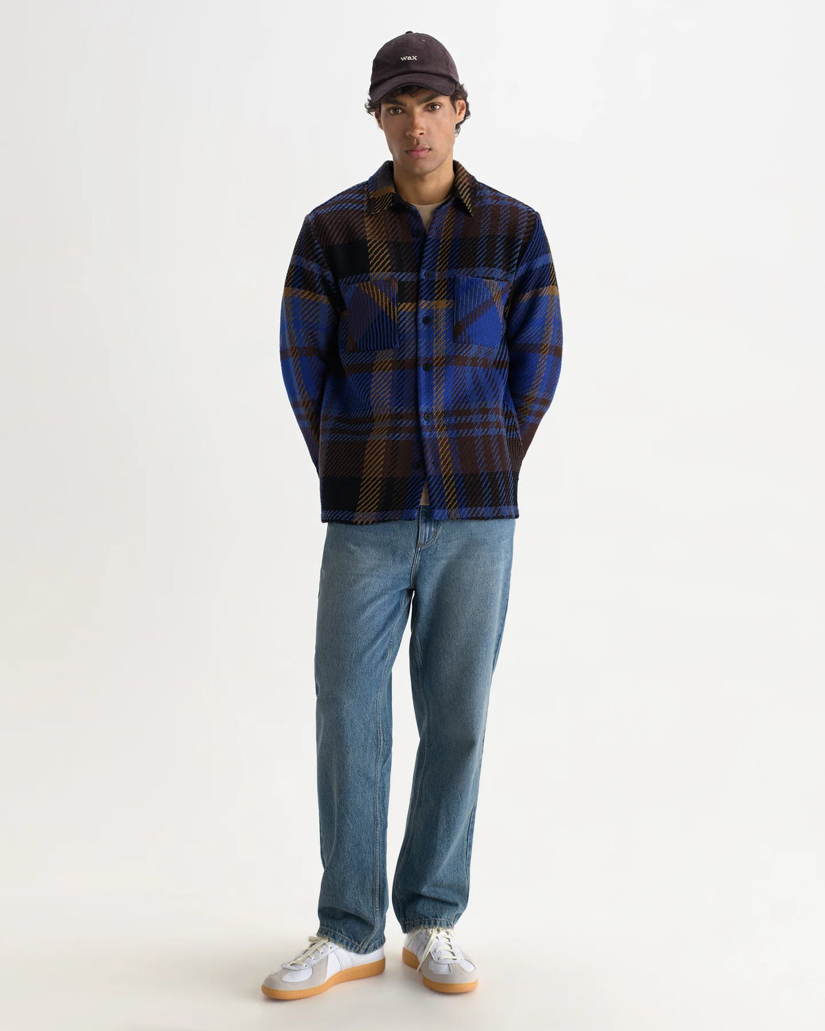 Whiting  -  Whiting Blue and Brown Bold Check Overshirt