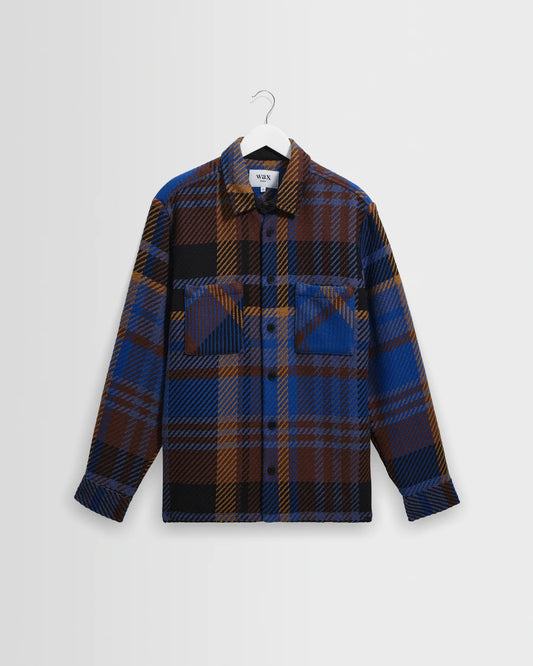 Whiting  -  Whiting Blue and Brown Bold Check Overshirt