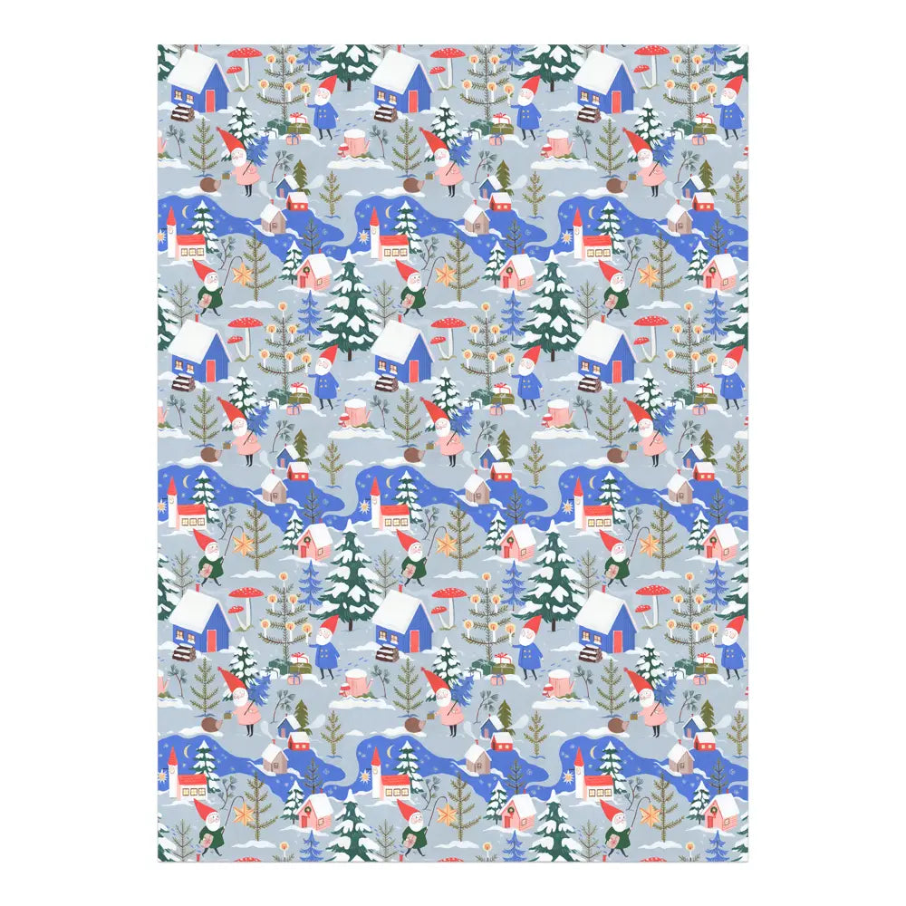 Holiday Gnomes wrapping paper rolls